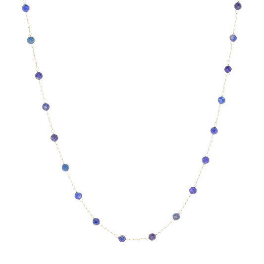 Collana girocollo ZAG Bijoux acciaio oro con lapislazzuli MISURA UNICA