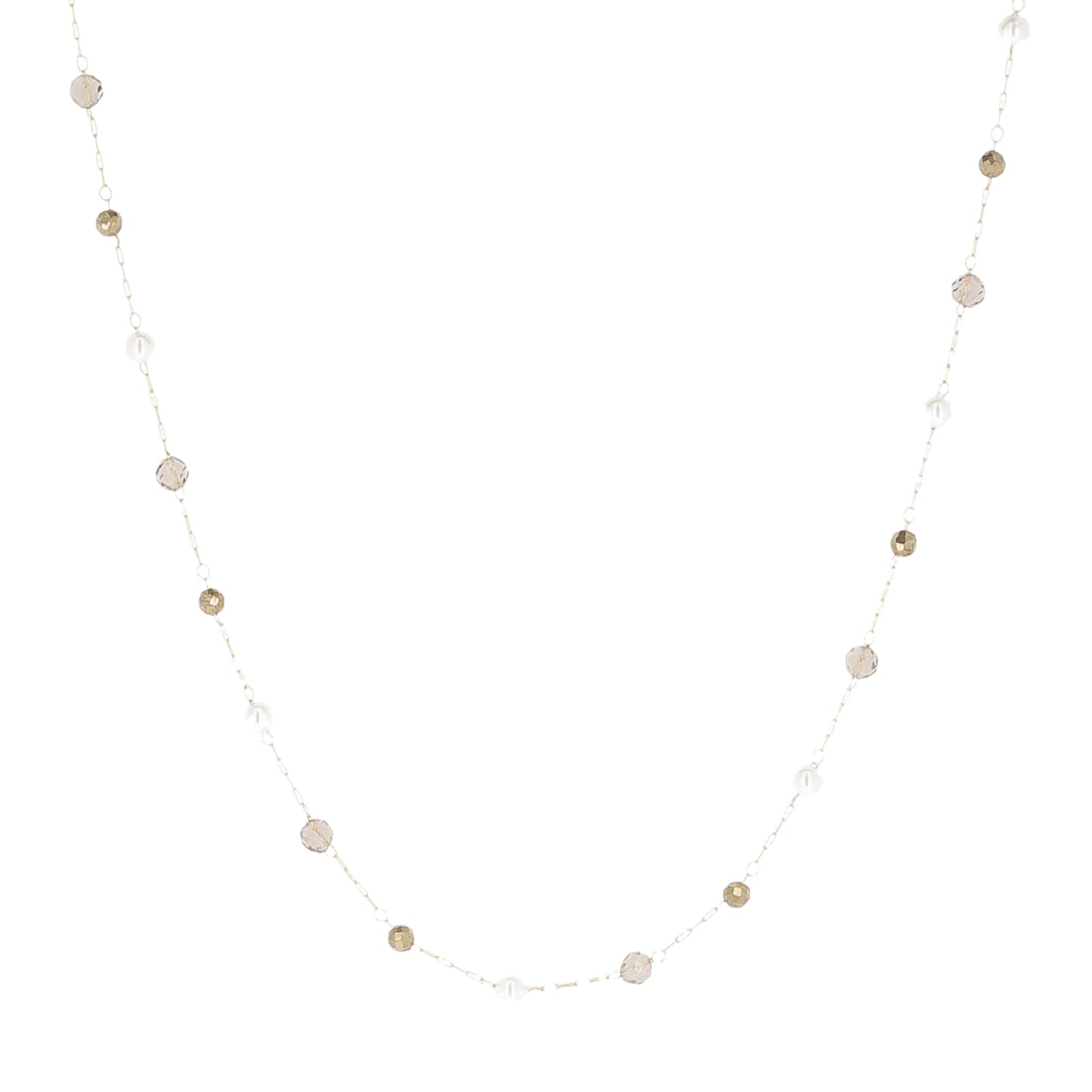 Collana girocollo ZAG Bijoux in acciaio dorato con quarzo MISURA UNICA