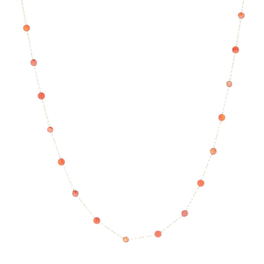 Collana girocollo ZAG Bijoux acciaio dorato pietre corallo MISURA UNICA