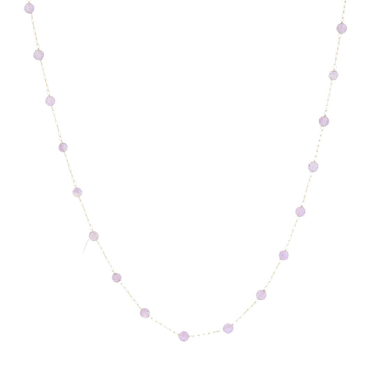 Collana girocollo ZAG Bijoux acciaio dorato pietre ametista MISURA UNICA