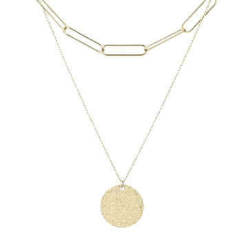 Collana girocollo ZAG Bijoux doppia catena in acciaio dorato MISURA UNICA