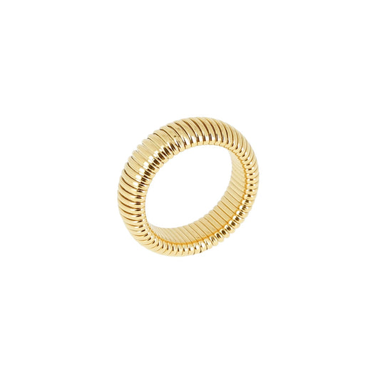 Anello donna ZAG Bijoux Micro in acciaio dorato rigato 18