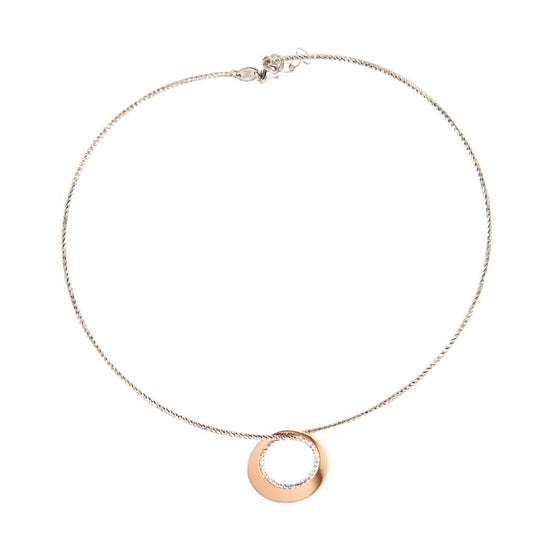 Collana rigida da donna Fraboso in argento bicolor rosé