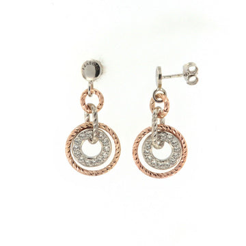 Orecchini donna Fraboso in argento 925  bicolor rosé