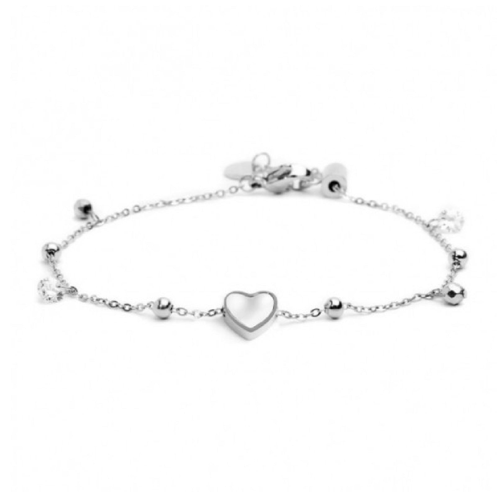 bracciale acciaio catena perle 4,3 mm marlù bracciale acciaio catena perle 4,3 mm marlù