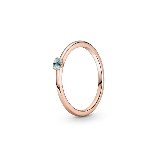 Anello con solitario azzurro 189259C02-1