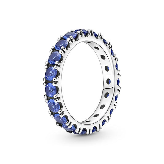 Anello Fascia Scintillante Blu 190050C02-1