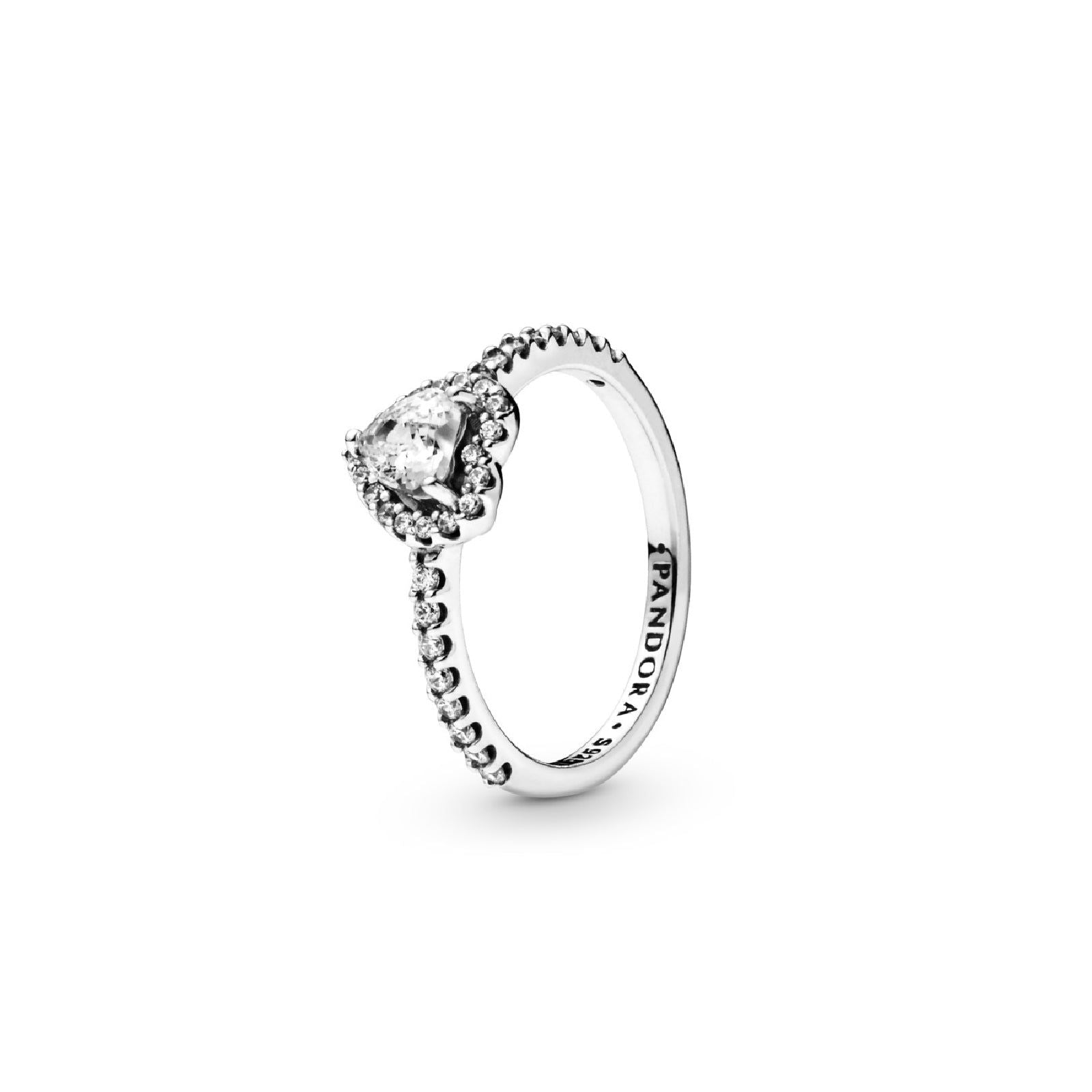 Anello Cuore Rosso Rubino Contornato Con Cubic Zirconia Bianchi In - Foto 6