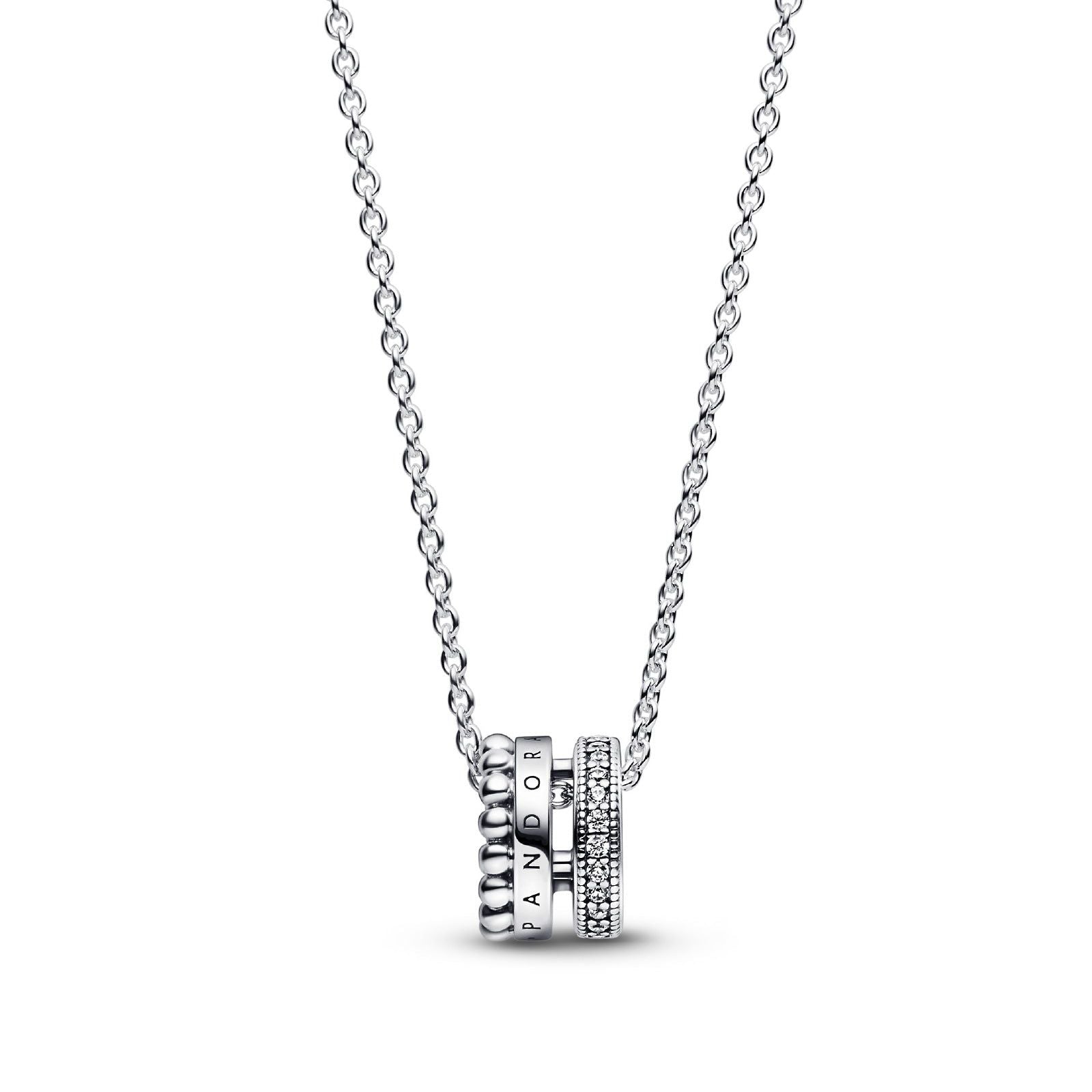 Collane Uniche in Argento Sterling 925 con Ciondolo a Graffetta Intrecciata in Zirconi per Donna Collane Uniche in Argento Sterling 925 con Ciondolo a Graffetta Intrecciata in Zirconi per Donna