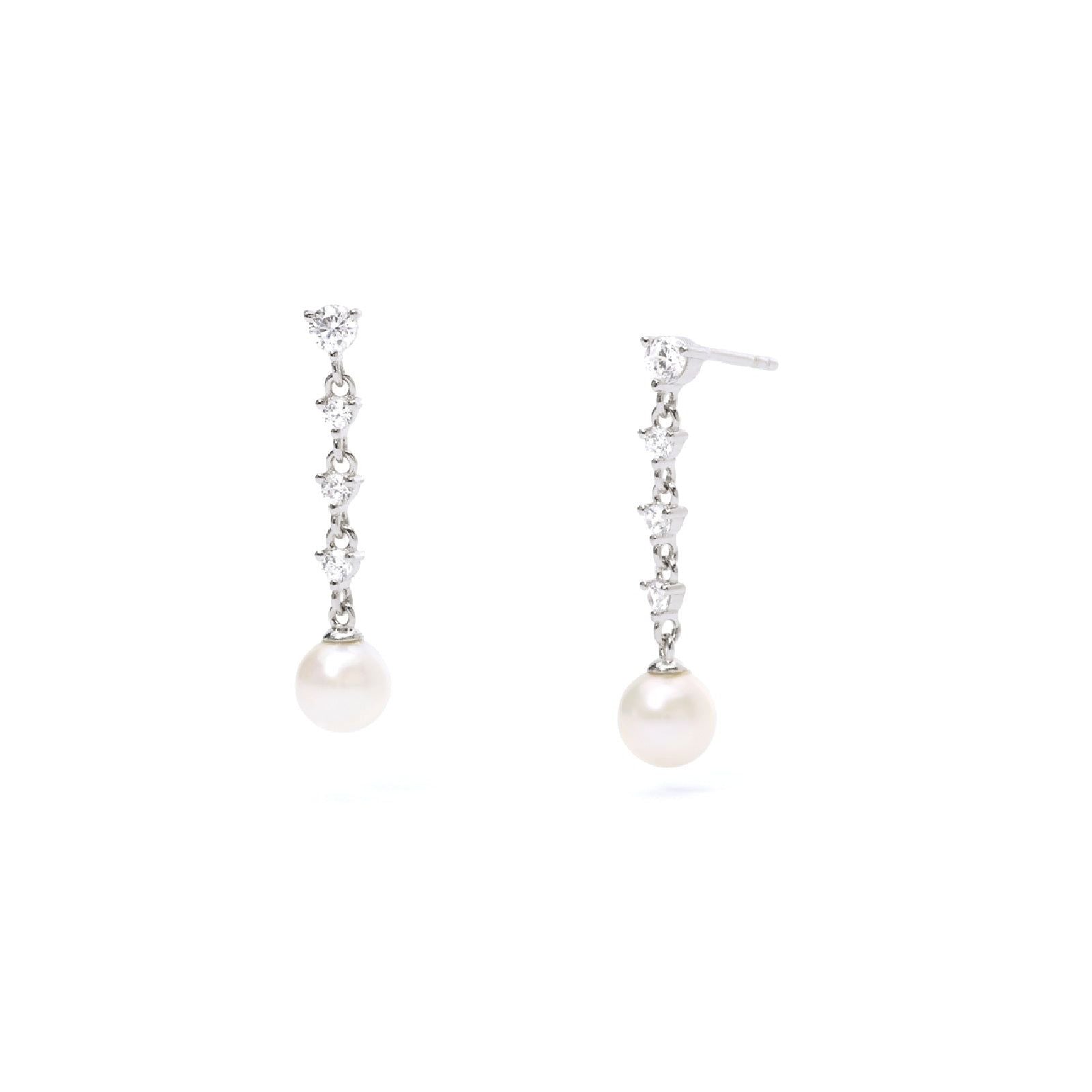 Orecchini di Perle rosa d'Acqua dolce e Ag 925 - Orecchini Perla