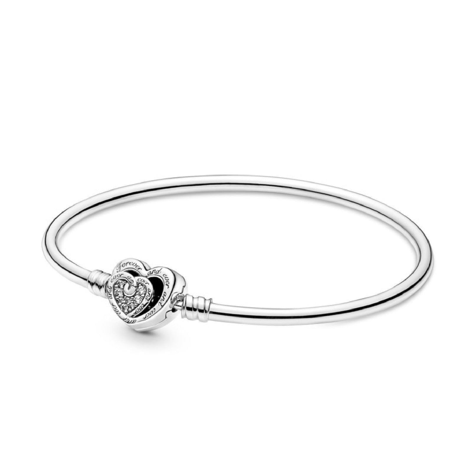 Bracciale Rigido con Chiusura a Doppio Cuore - Main Image