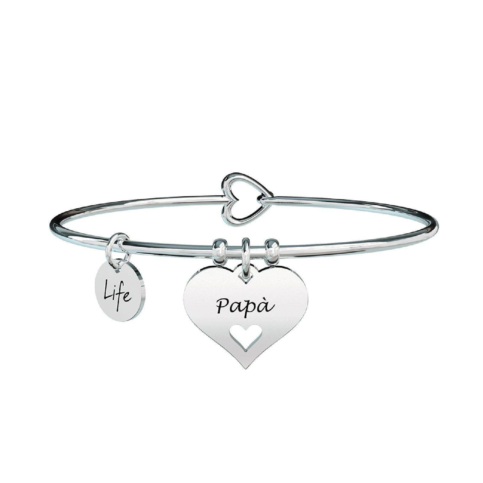 KIDULT Bracciale Irony In Acciaio 316L Con Scritta - Gioiello Ipoallergenico Uomo/donna, Regalo Significativo