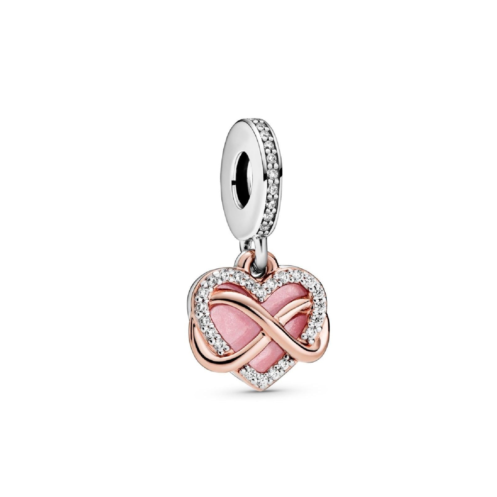 Collana Argento 925 Con Ciondolo Cuore Oro Rosa E Zirconi - Regalo Perfetto Per Donne E Bambine - Foto 13