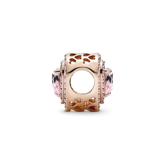 Charm Cuore Pietre Rosa 789218C01-3