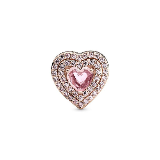 Charm Cuore Pietre Rosa 789218C01-4