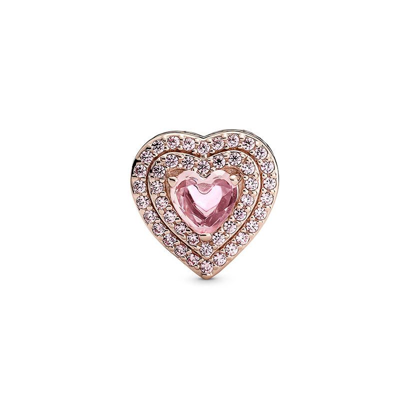 Charm Cuore Pietre Rosa 789218C01-4