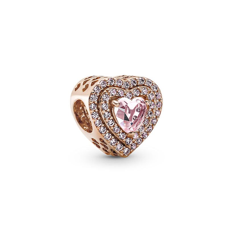 Charm Cuore Pietre Rosa 789218C01-5