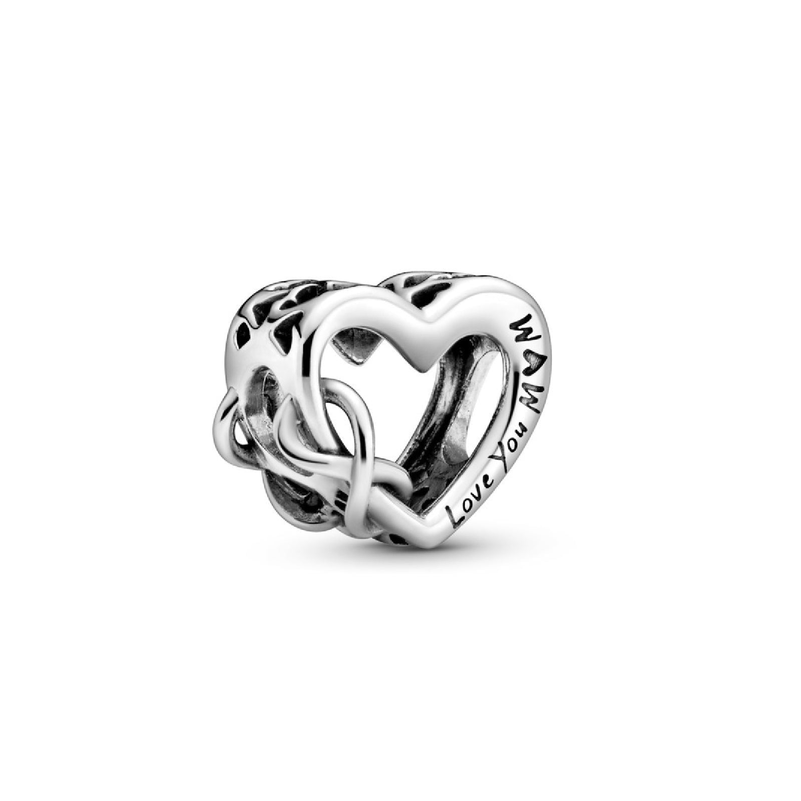 Orecchini scintillanti alla moda con cuore infinito, argento Orecchini scintillanti alla moda con cuore infinito, argento