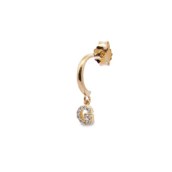 Mono Orecchino Rue Des Mille Stardust Classic da donna ORZ-011-CERC-INIZ-AU-G-1