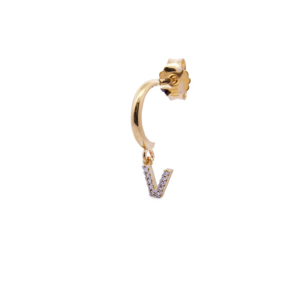 Mono Orecchino Rue Des Mille Stardust Classic da donna ORZ-011-CERC-INIZ-AU-V-1