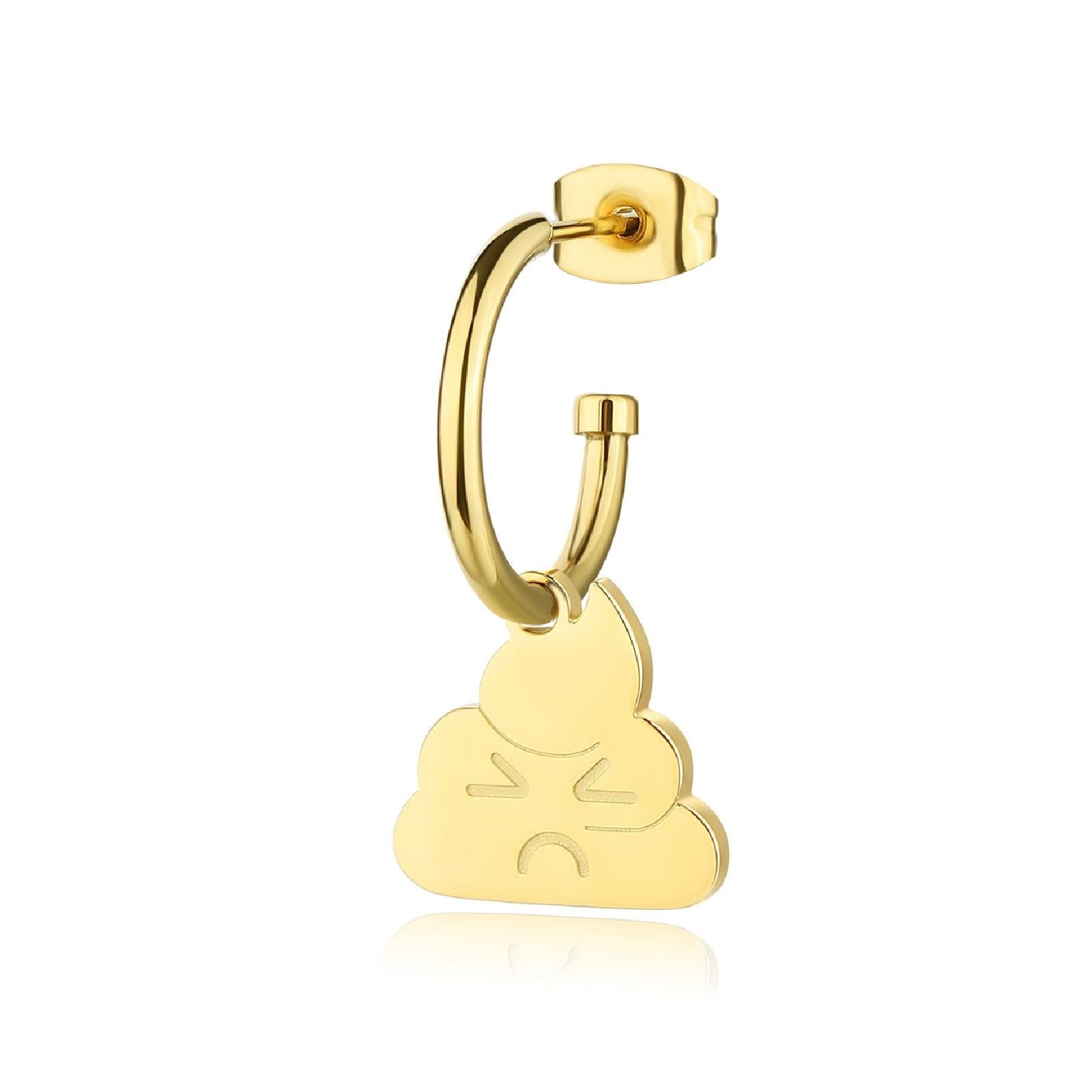 S'Agapõ Orecchino Donna In Acciaio 316L | Simbolo Quadrifoglio | Collezione Smile SSM025 | Ipoallergenico | Regalo Per Lei