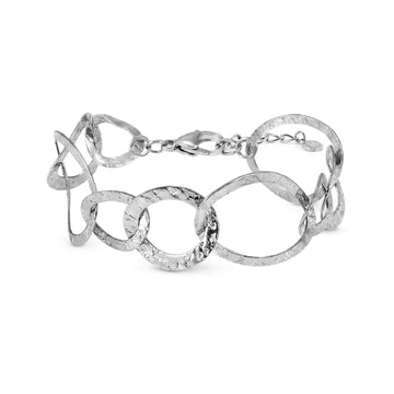 Bracciale Nomination in acciaio martellato ovali intrecciati 20 cm