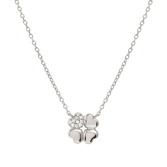 Collana Nomination donna quadrifoglio in argento con zirconi MISURA UNICA