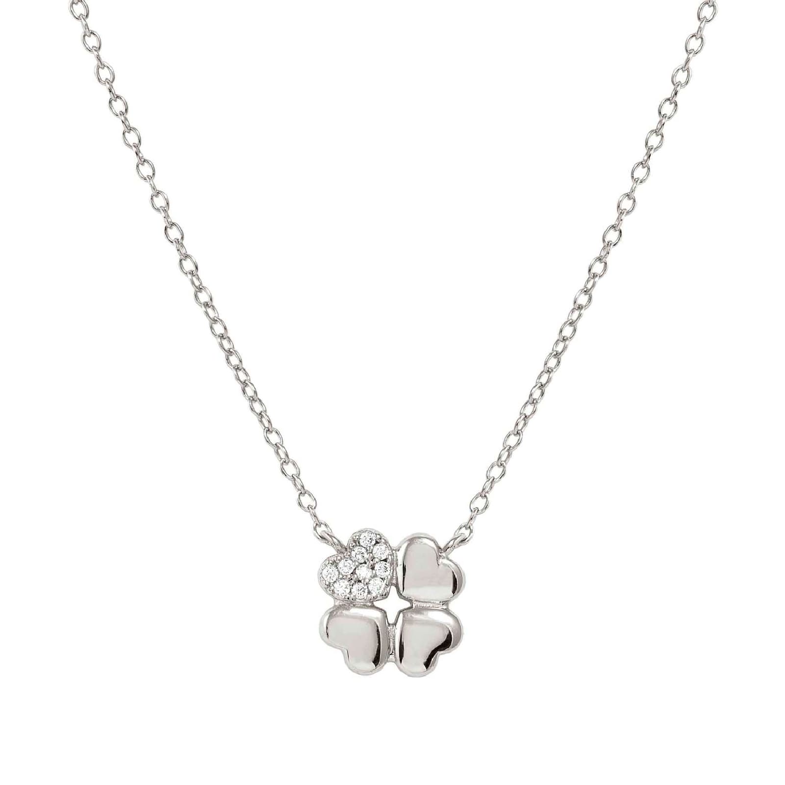Collana Nomination donna quadrifoglio in argento con zirconi MISURA UNICA