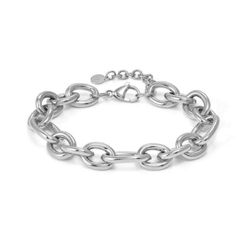 Bracciale Nomination Ecclettica in acciaio con maglie grandi Regolabile 20-23 cm