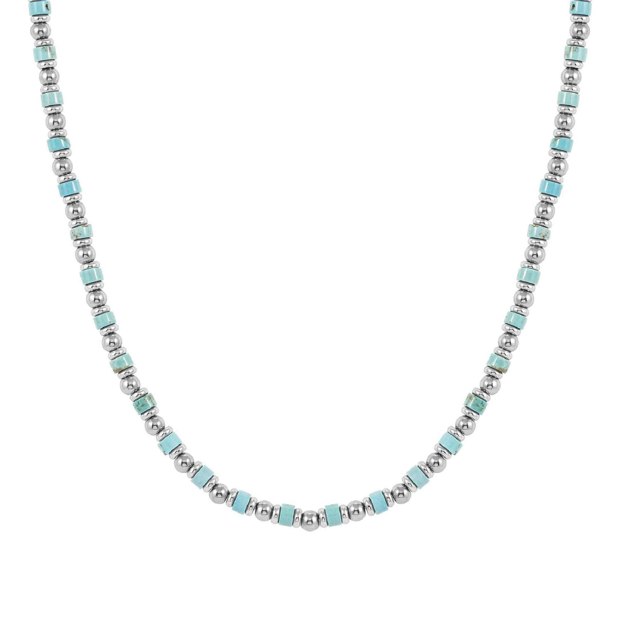 Collana Nomination in acciaio con pietre turchesi da uomo MISURA UNICA