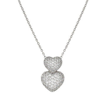 Collana Nomination LifePoetry con doppio cuore di zirconi MISURA UNICA