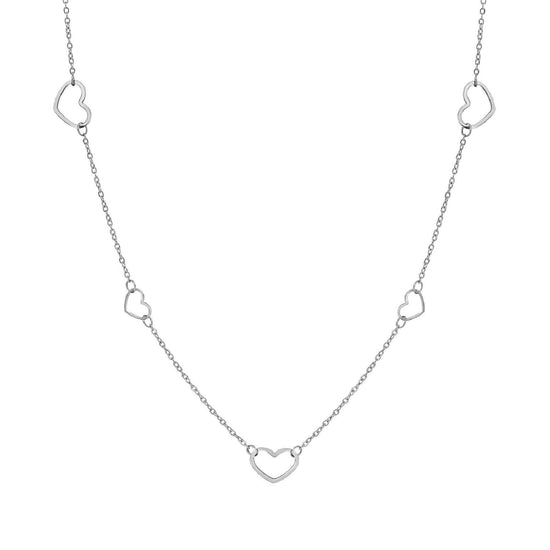 Collana girocollo Nomination Ritmatika in acciaio con cuori MISURA UNICA
