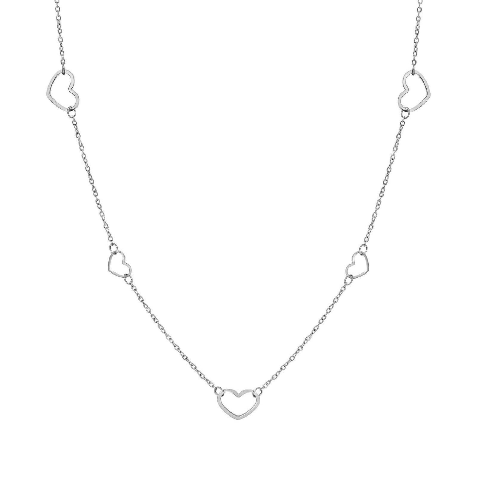 Collana girocollo Nomination Ritmatika in acciaio con cuori MISURA UNICA