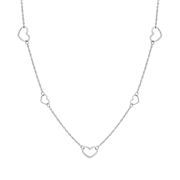 Collana girocollo Nomination Ritmatika in acciaio con cuori MISURA UNICA