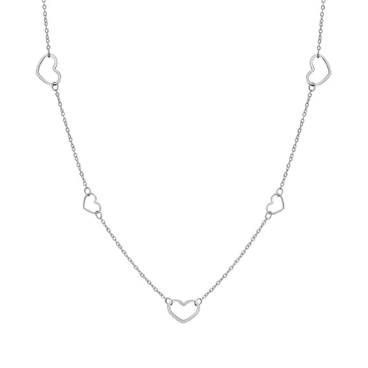 Collana girocollo Nomination Ritmatika in acciaio con cuori MISURA UNICA