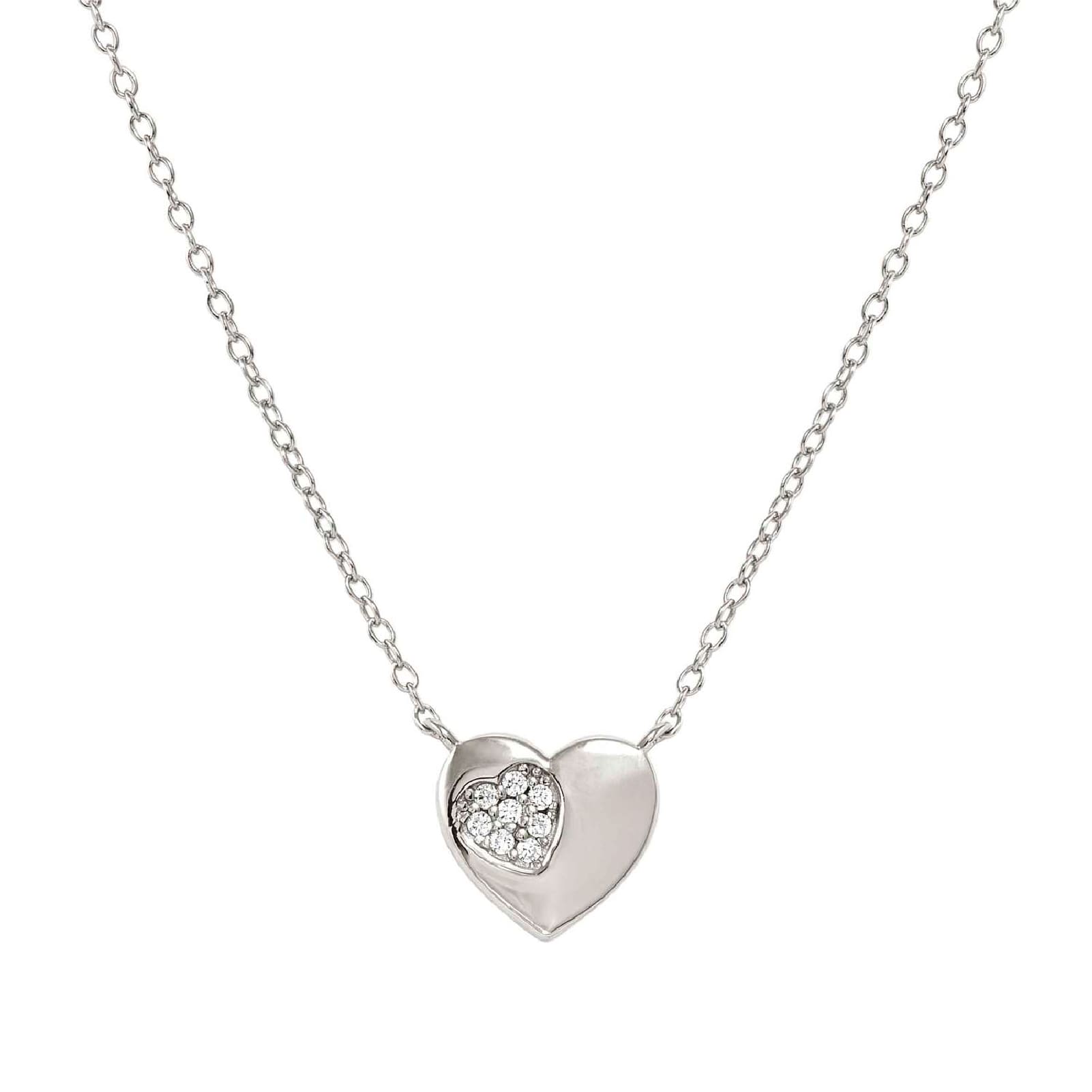 Collana Nomination Petit Sparkle cuore argento con zirconi MISURA UNICA