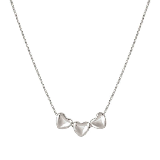 Collana girocollo donna Nomination argento con tre cuori 004