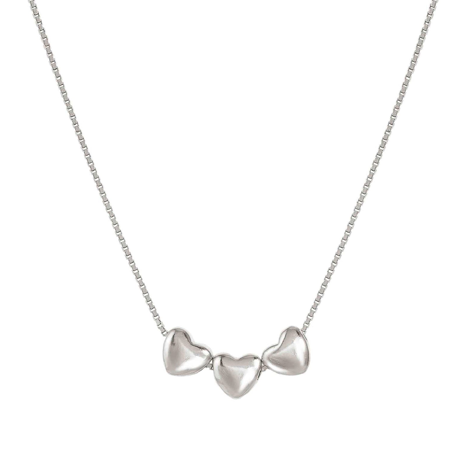 Collana girocollo donna Nomination argento con tre cuori 004