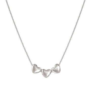 Collana girocollo donna Nomination argento con tre cuori 004