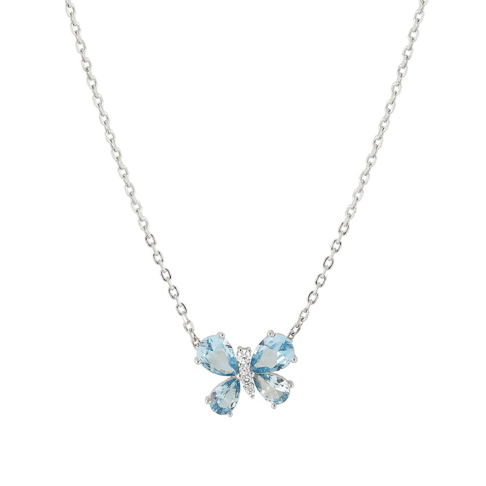 Collana donna Nomination argento con farfalla zirconi celeste MISURA UNICA