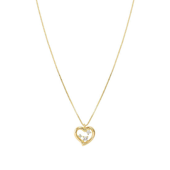 Collana Nomination in argento placcato oro 18k con cuore MISURA UNICA