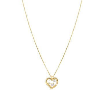 Collana Nomination in argento placcato oro 18k con cuore MISURA UNICA