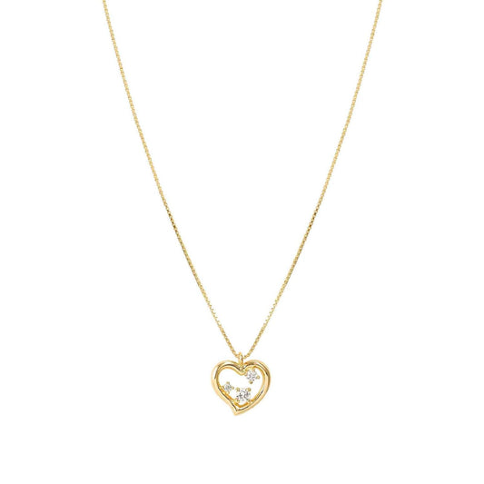 Collana Nomination in argento placcato oro 18k con cuore MISURA UNICA