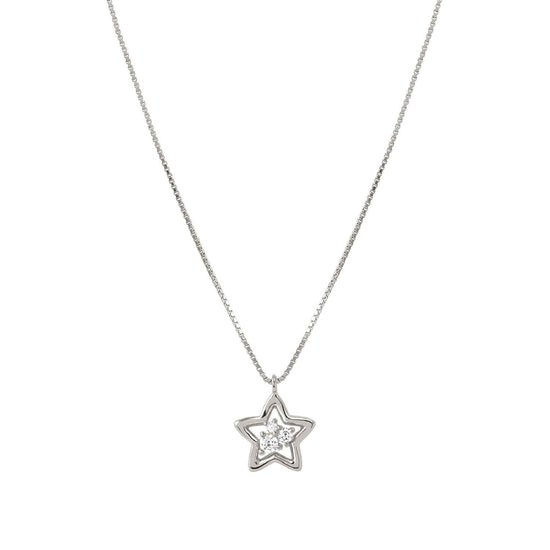 Collana Nomination in argento con stella centrale di zirconi MISURA UNICA