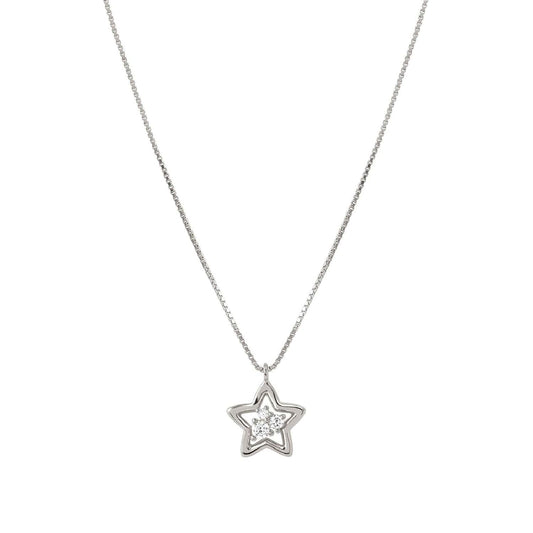 Collana Nomination in argento con stella centrale di zirconi MISURA UNICA