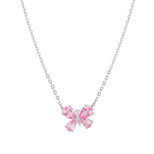 Collana donna Nomination argento con farfalla di zirconi rosa MISURA UNICA