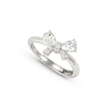 Anello da donna Nomination in argento con fiocco di zirconi Regolabile dalla 11 alla 17