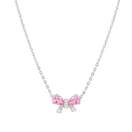 Collana donna Nomination argento con fiocco di zirconi rosa MISURA UNICA