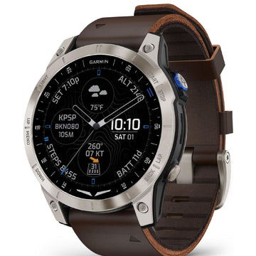 Orologio Smartwatch unisex Garmin D2 Mach 1 cassa 47mm e cinturino pelle 010-02582-55-1