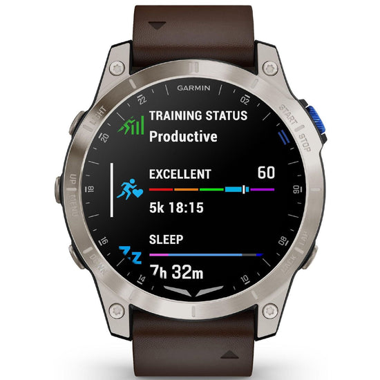 Orologio Smartwatch unisex Garmin D2 Mach 1 cassa 47mm e cinturino pelle 010-02582-55-2